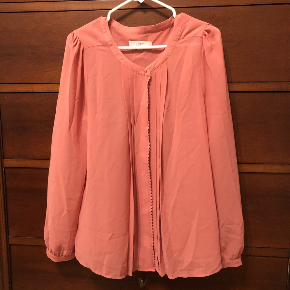 Loft pink blouse